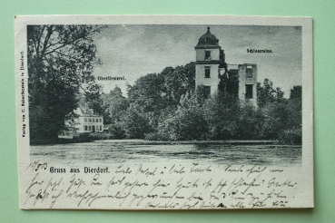 Postcard PC Dierdorf 1903 Foersterei castle Town architecture Rheinland Pfalz